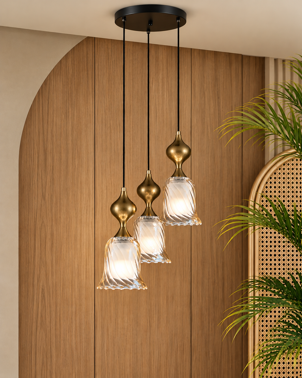 Fiora Luxe Ceiling Light For Living Room & Item for Home Decoration - Set of 3 Pendant