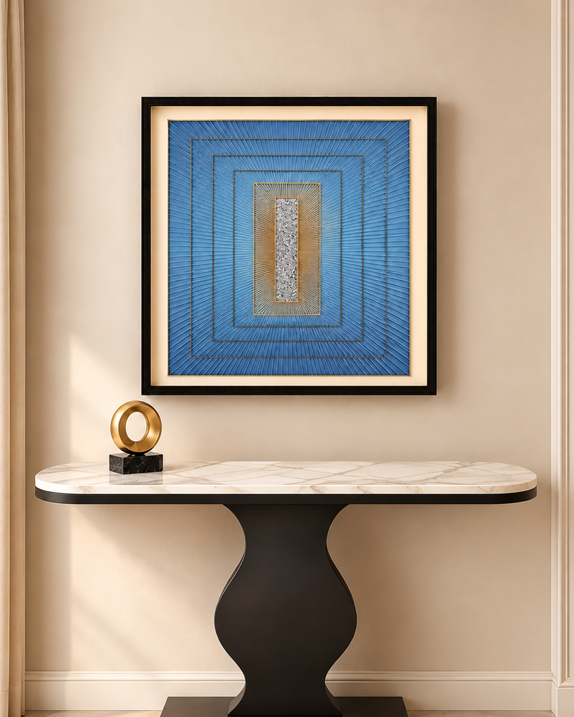Radiant Depth Shadow Box for Wall Decoration & Wall Art - Blue