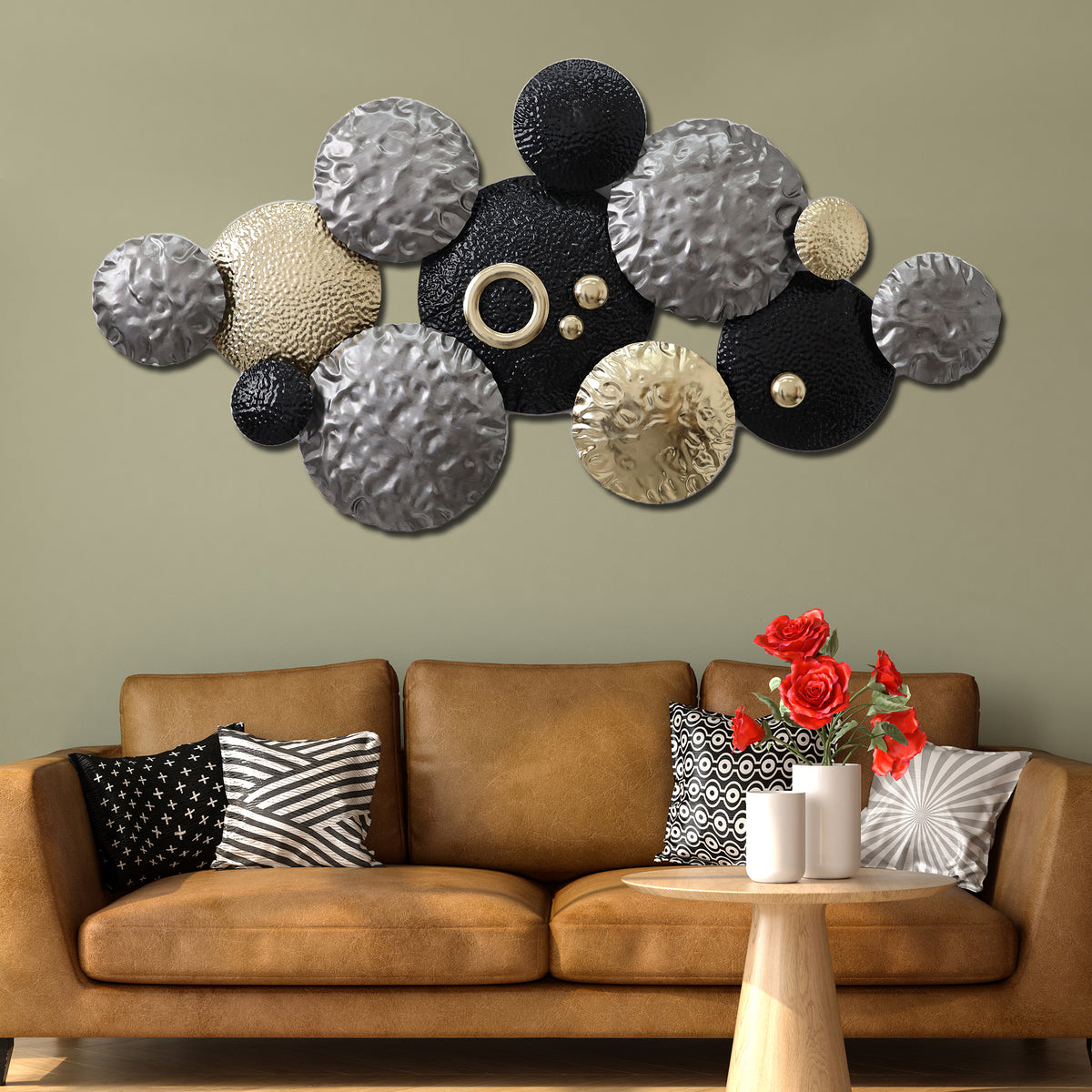 The Lunar Cluster Metal Wall Art Panel