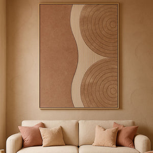 Earthy Rhythm Hand Wall Decor Paintings for Home ( 47x31.5 Inches )
