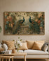 The Blooming Peacock Terrace Embossed  Wall Art Paintings for Home & Item for Wall Decoration ( 47 x 23.5 Inches )