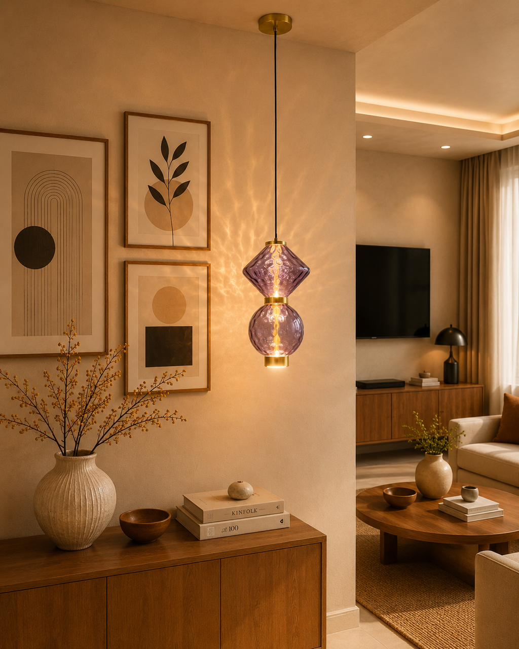 Radiant Gem Pendant Light For Living Room & Home Decoration item