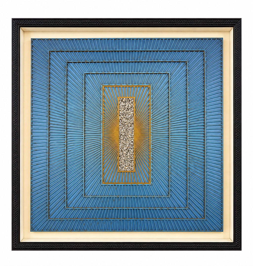 Radiant Depth Shadow Box for Wall Decoration & Wall Art - Blue