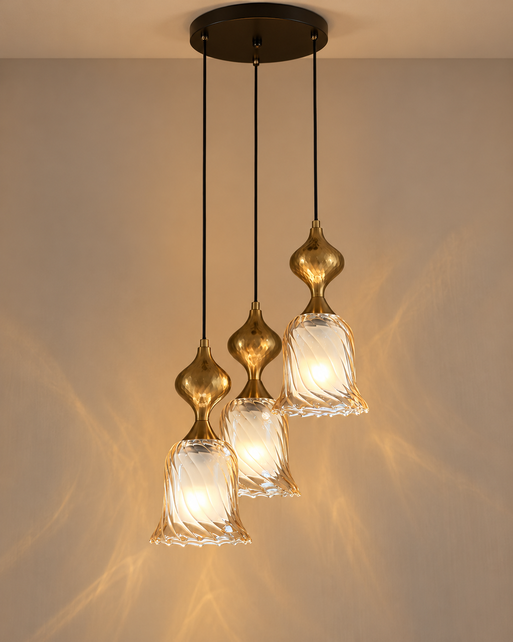 Fiora Luxe Ceiling Light For Living Room & Item for Home Decoration - Set of 3 Pendant