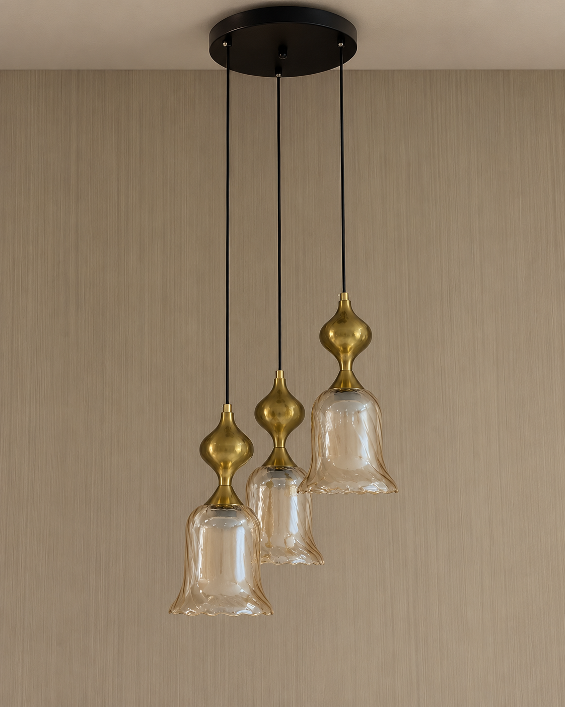 Fiora Luxe Ceiling Light For Living Room & Item for Home Decoration - Set of 3 Pendant