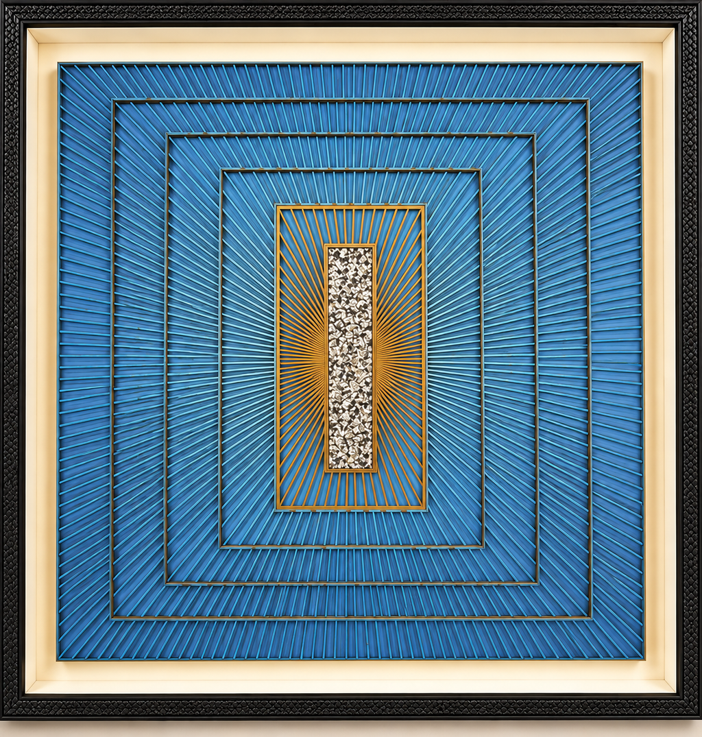 Radiant Depth Shadow Box for Wall Decoration & Wall Art - Blue