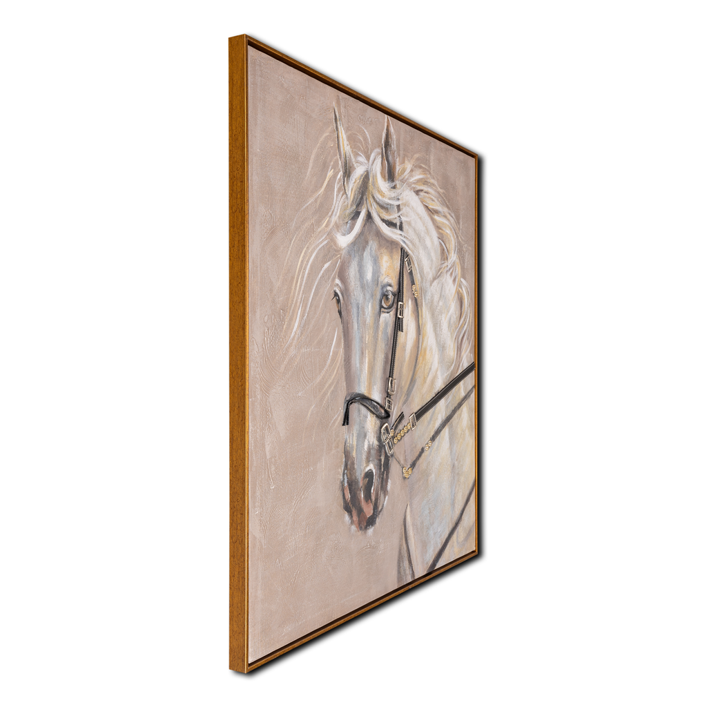 White Horse Majesty 100% Hand Painted Wall Painting for Home