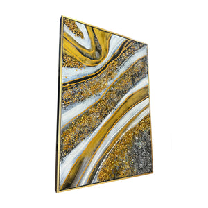 Sparkling Cascade Resin Art Wall Painting - Set of 3