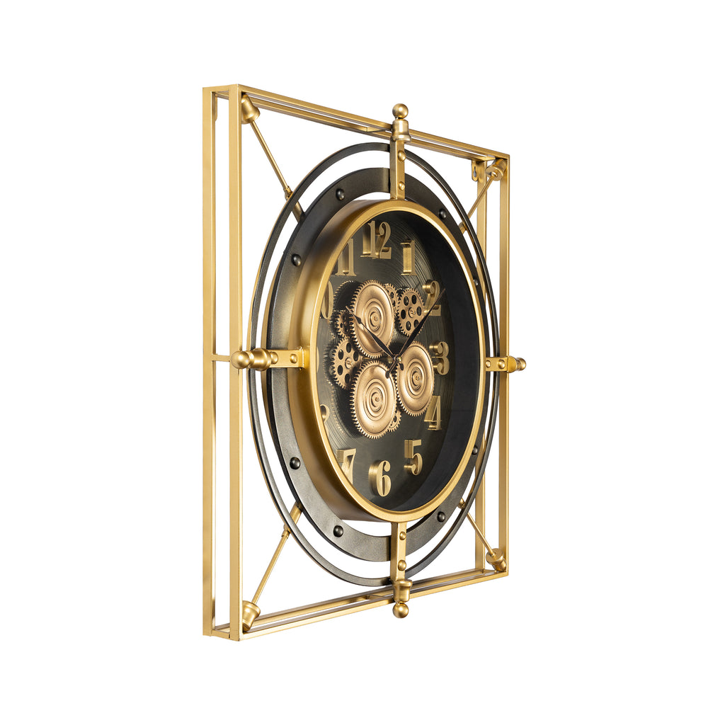 Grand Axis Luxury Designer Silent Movement Wall Clock For Living Room With Moving Gear Mechanism Buy Wall Clock Online (Steel Body)
