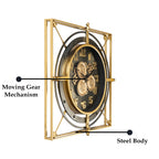 Grand Axis Luxury Designer Silent Movement Wall Clock For Living Room With Moving Gear Mechanism Buy Wall Clock Online (Steel Body)