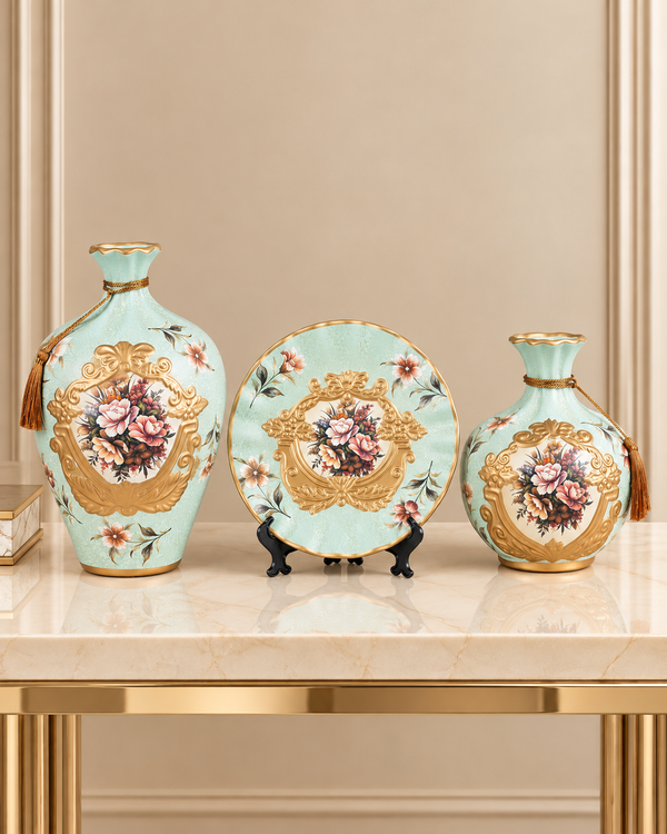 Delicate Majesty Decorative Vases and Showpieces - Set of Three