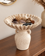 Floral Crest Decorative Bowl & Item for Home Deocoration - Grey