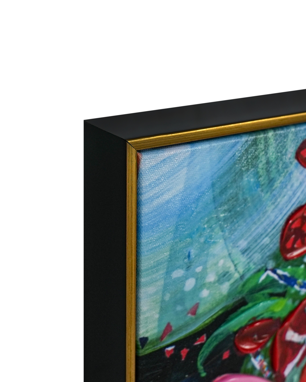 Where Flowers Wander by CLAIRE DESJARDINS 100% Hand Wall Painting For Home (With Outer Floater Frame frame) ( 27.5 x 55 Inches )