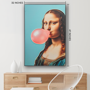Gum Glam Mona Lisa Wall Decoration Shadow box - With LED Light