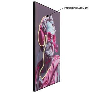 Rhythmic Beat Bust Wall Decoration Shadow box - With LED Light
