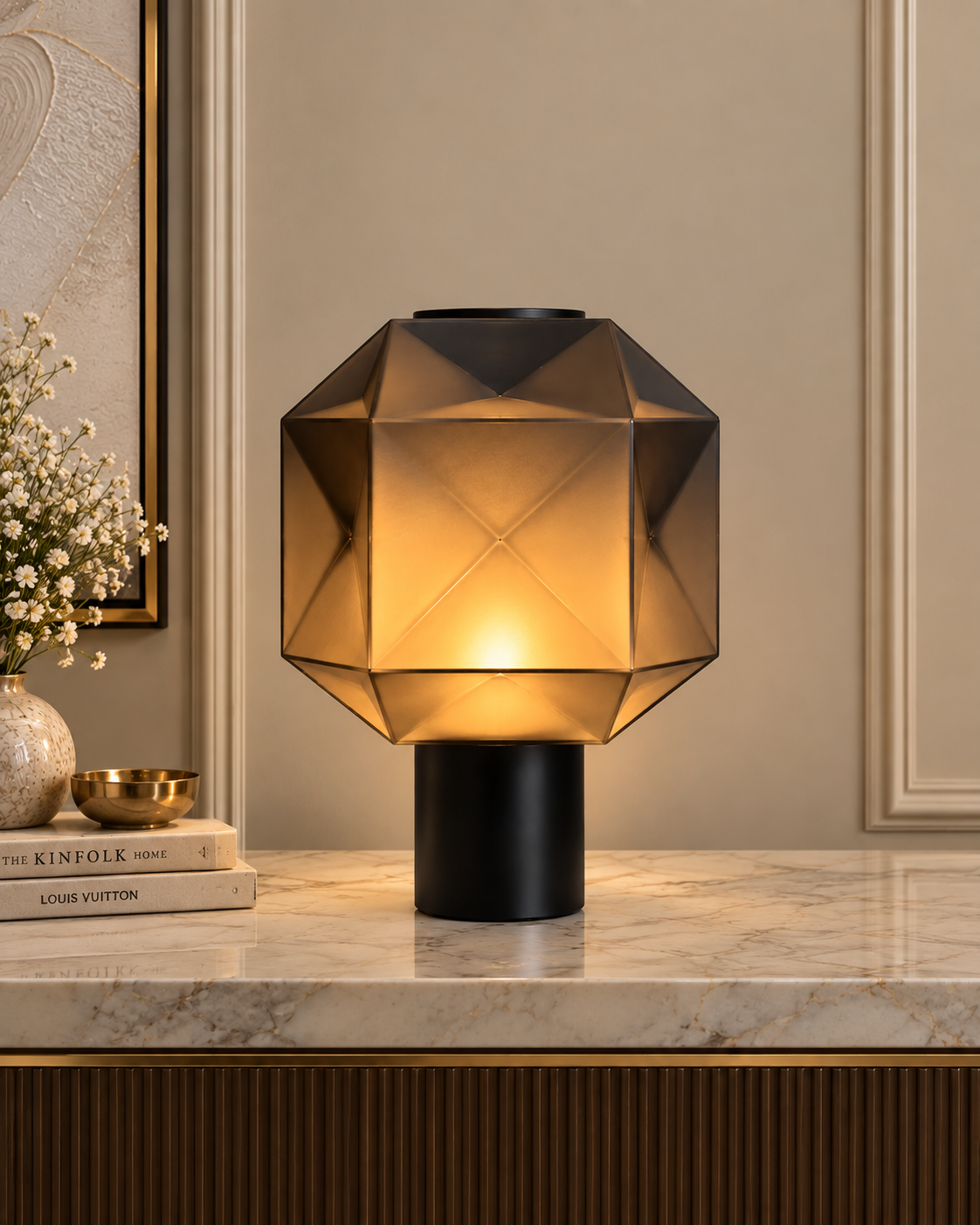 Geometric Glow Designer Table Lamp for Home & Home Decoration Items (Italian Designer Collection)