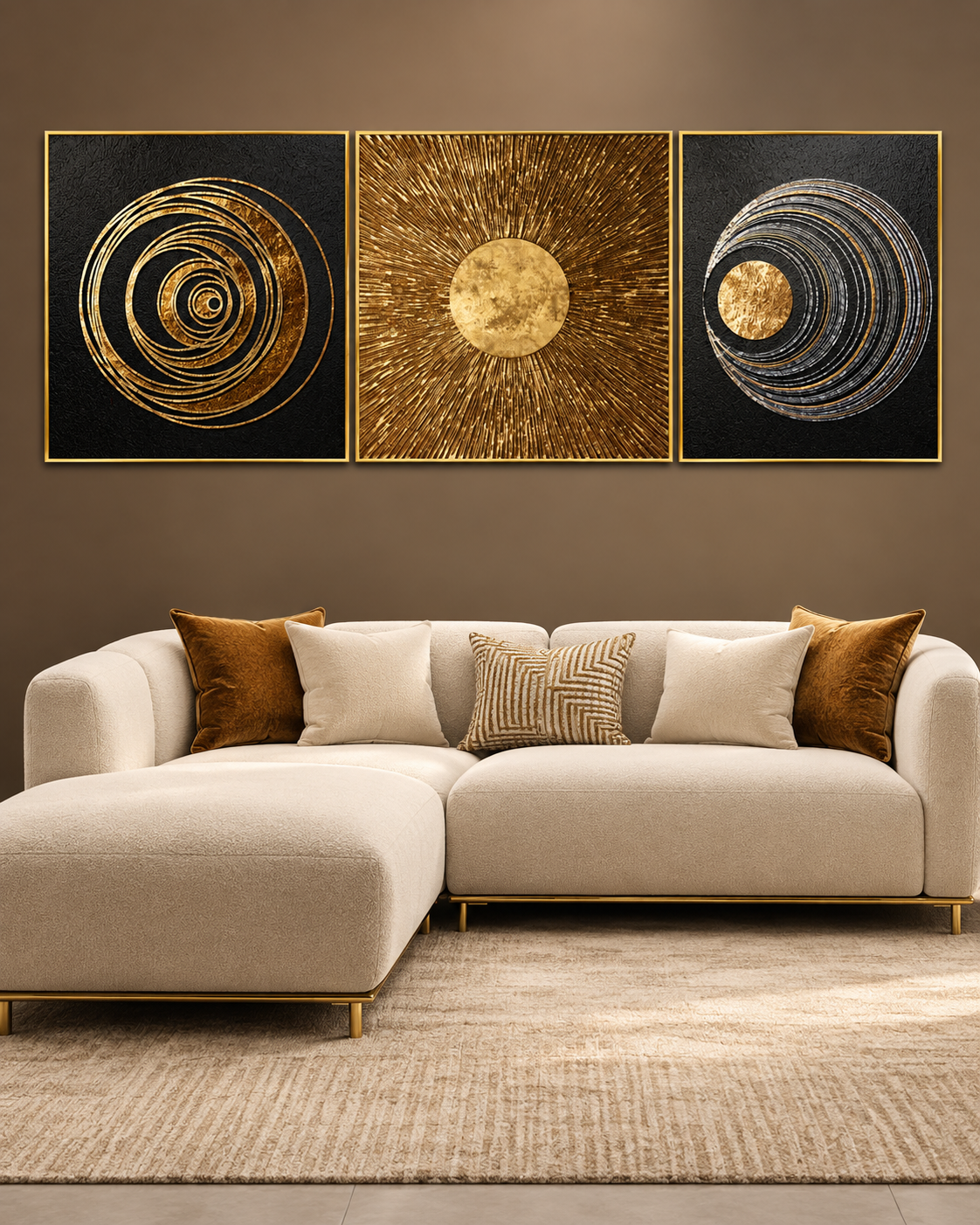 The Milky Way Galaxy 3 Panel Framed Canvas Print (BIG)