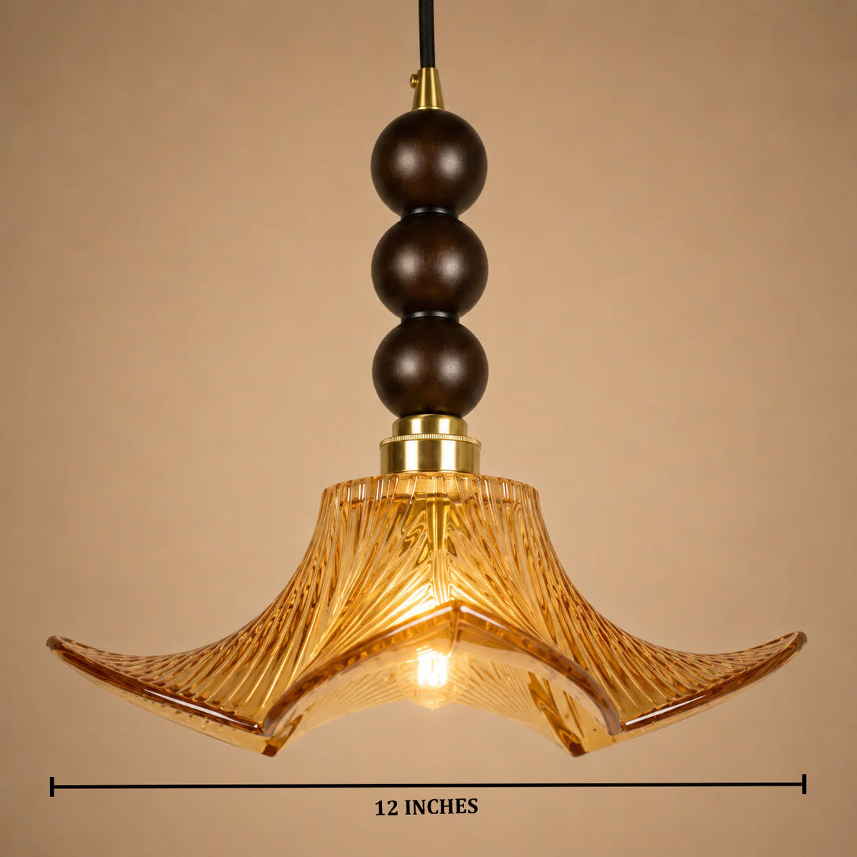 Ebon Flora Pendant Light For Home  & Item  for Home Decoration - Amber