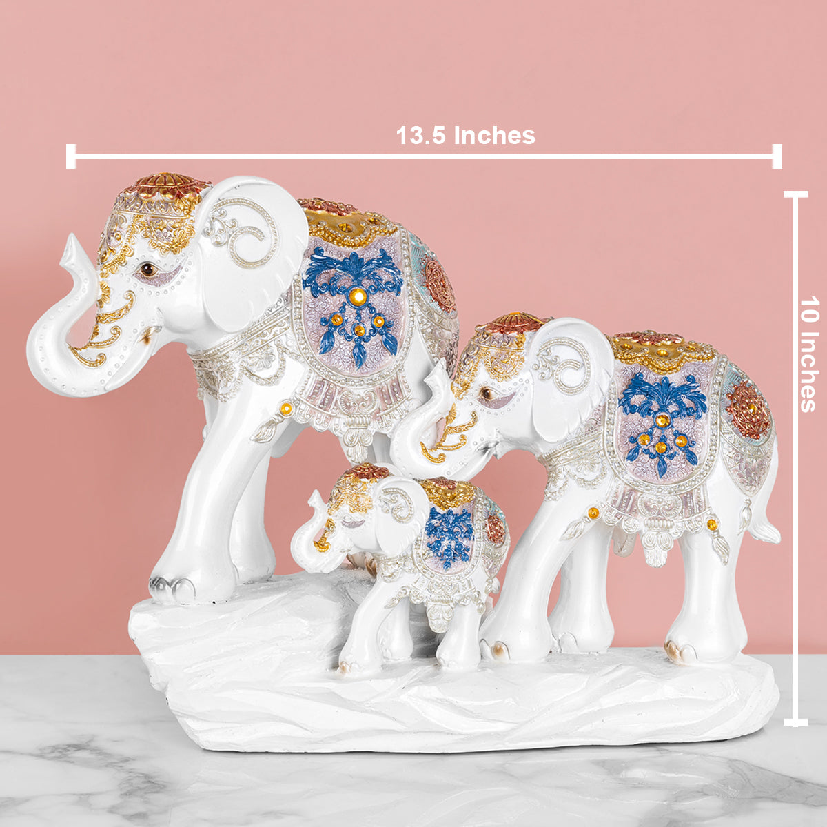 Elephant Family Unity Table Decoration Showpiece & Home Decoration Items