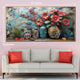 Vase of Crimson Blossoms Crystal Glass Painting & Wall Decoration Items