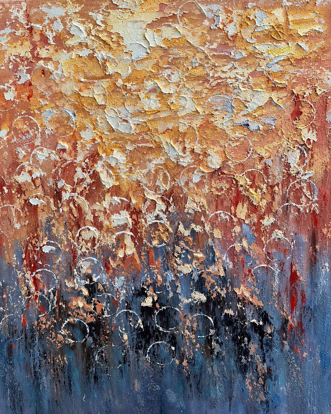 Dreamy Horizon Handmade Paintings for Home & Wall Decoration Item (With Outer Floater Frame) (47x35.5 Inches)