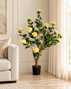 Camellia Sunshine Artificial Indoor Plant For Home ( 3.4 Feet ) (Natural Feel)