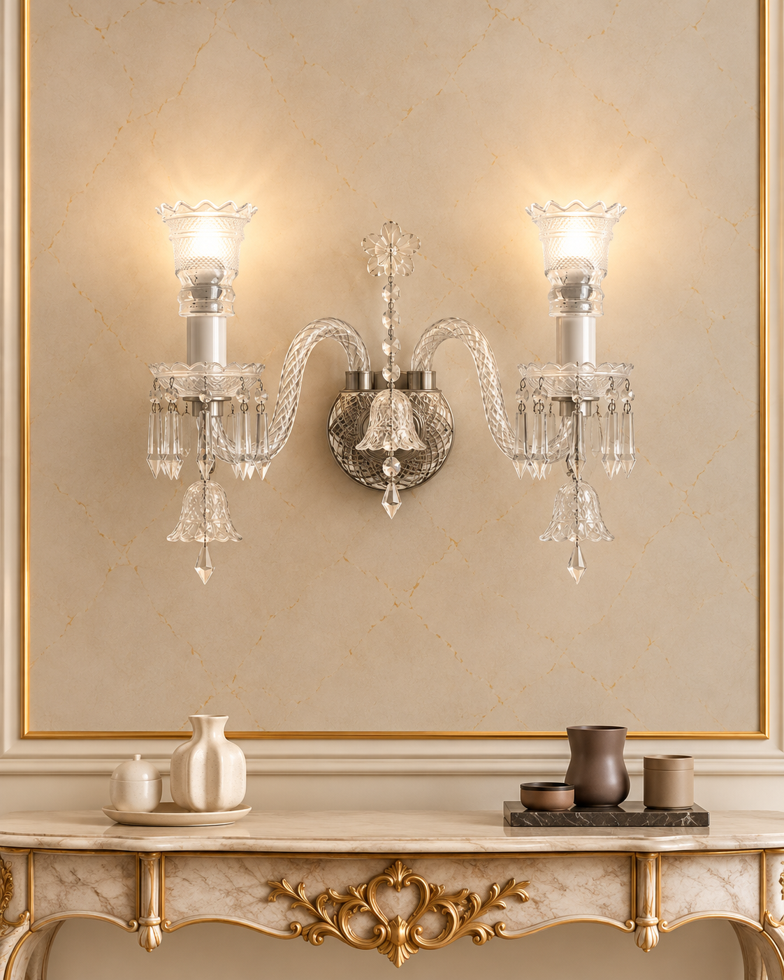 Orlencia Crown Wall Lights For Home & Item for Wall Decoration - White