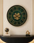 Crown Hour Luxury Designer Silent Movement Wall Clocks for the Home With Moving Gear Mechanism Buy Wall Clock Online (Steel Body)