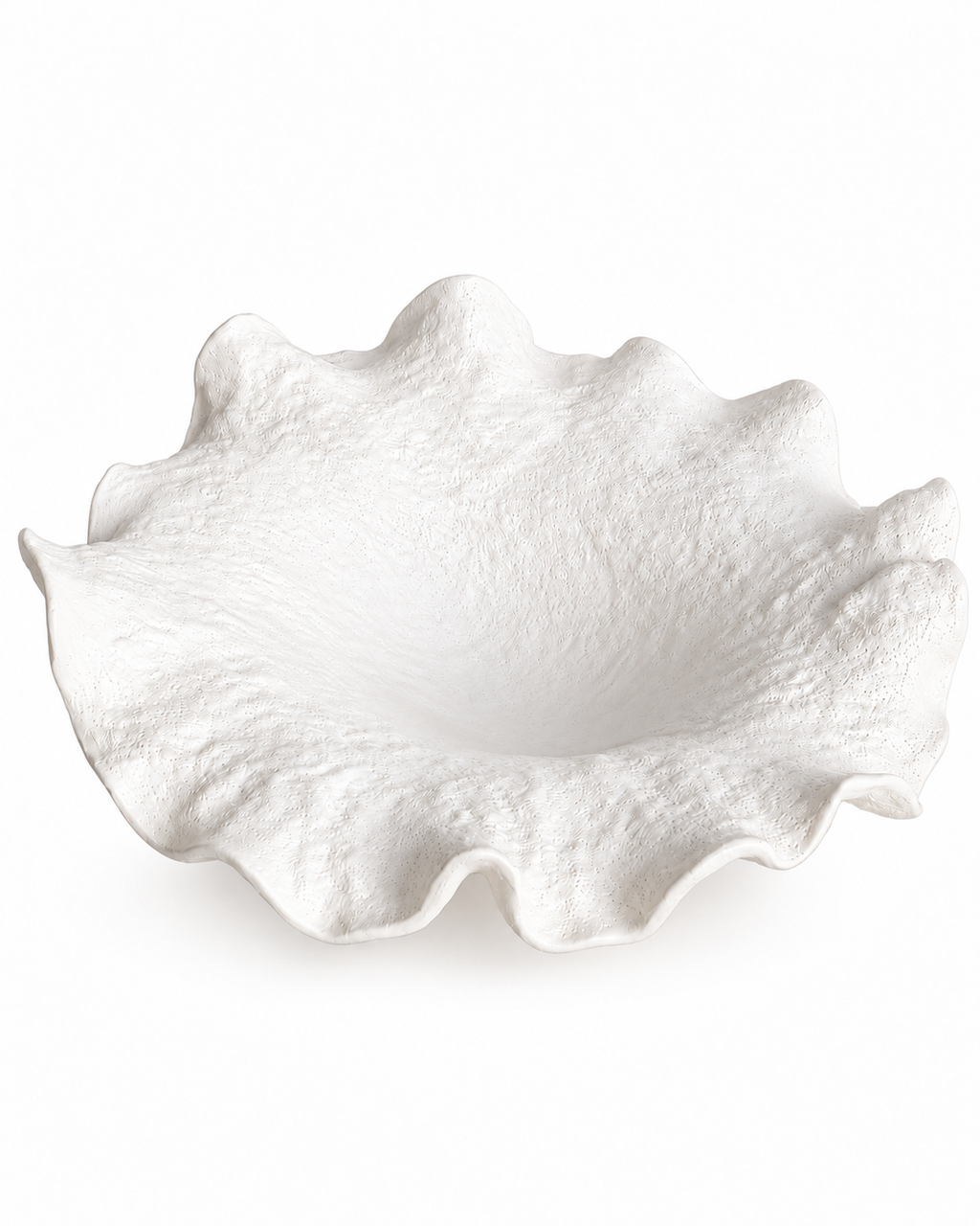 Seashell Wave Decorative Bowl & Item for Home Deocoration - White