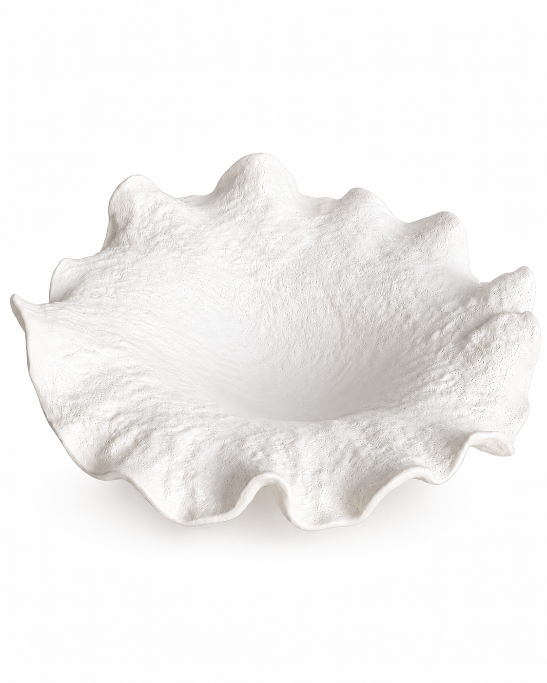 Seashell Wave Decorative Bowl & Item for Home Deocoration - White