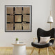 Golden Maze Wall Hand Paintings for Home (Comes With an Outer Floater Frame) (40x40 Inches)