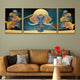 Tusker Reverie Crystal Glass Wall Decor Paintings for Home - Set of 3 (N)