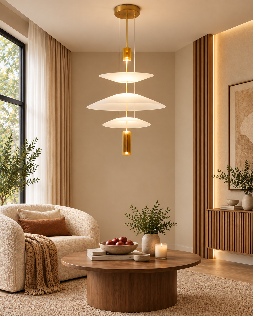 Lumivera Ceiling Light For Home & Home Decoration Item - Gold (Italian Designer Collection)