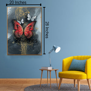 Flutter Strokes Crystal Glass Decorative Wall painting Art & Wall Decoration items