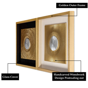 Cosmic Brilliance Shadow Box for Wall Decoration - Black