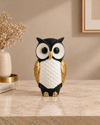 Golden Gaze Owl Home Decoration Showpiece & Items for Room Decoration - Medium