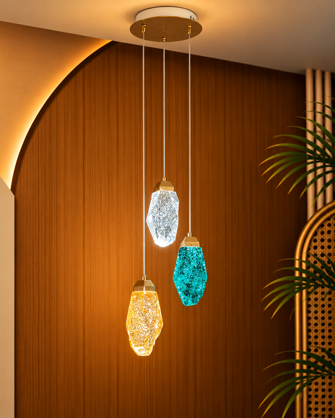 Orlisse Pendant Lamp For Home & Item for Wall Decoration - Three Pendant
