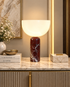 Ruby Alabaster Table Lamp & Home Decoration Items (Italian Designer Collection)