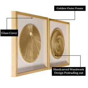 Solar Spiral & Solar Flare Shadow Box for Wall Decoration - Set of 2