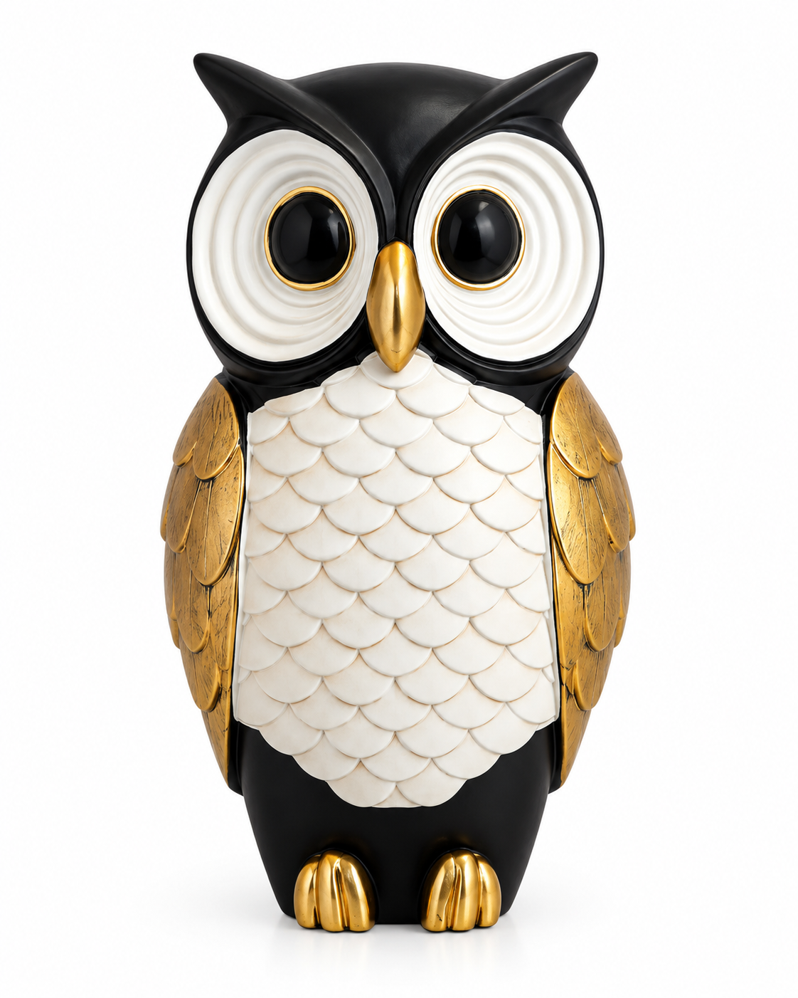 Golden Gaze Owl Home Decoration Showpiece & Items for Room Decoration - Medium