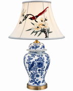 Porcelain Garden Designer Table Lamps for Living Room (Bird Shade)