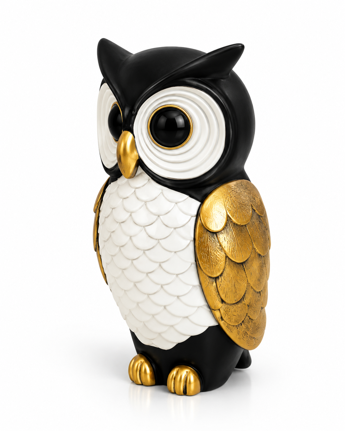 Golden Gaze Owl Home Decoration Showpiece & Items for Room Decoration - Medium