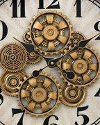 Timeless Charm Luxury Designer Silent Movement Wall Clocks for the Home With Moving Gear Mechanism Buy Wall Clock Online (Steel Body)