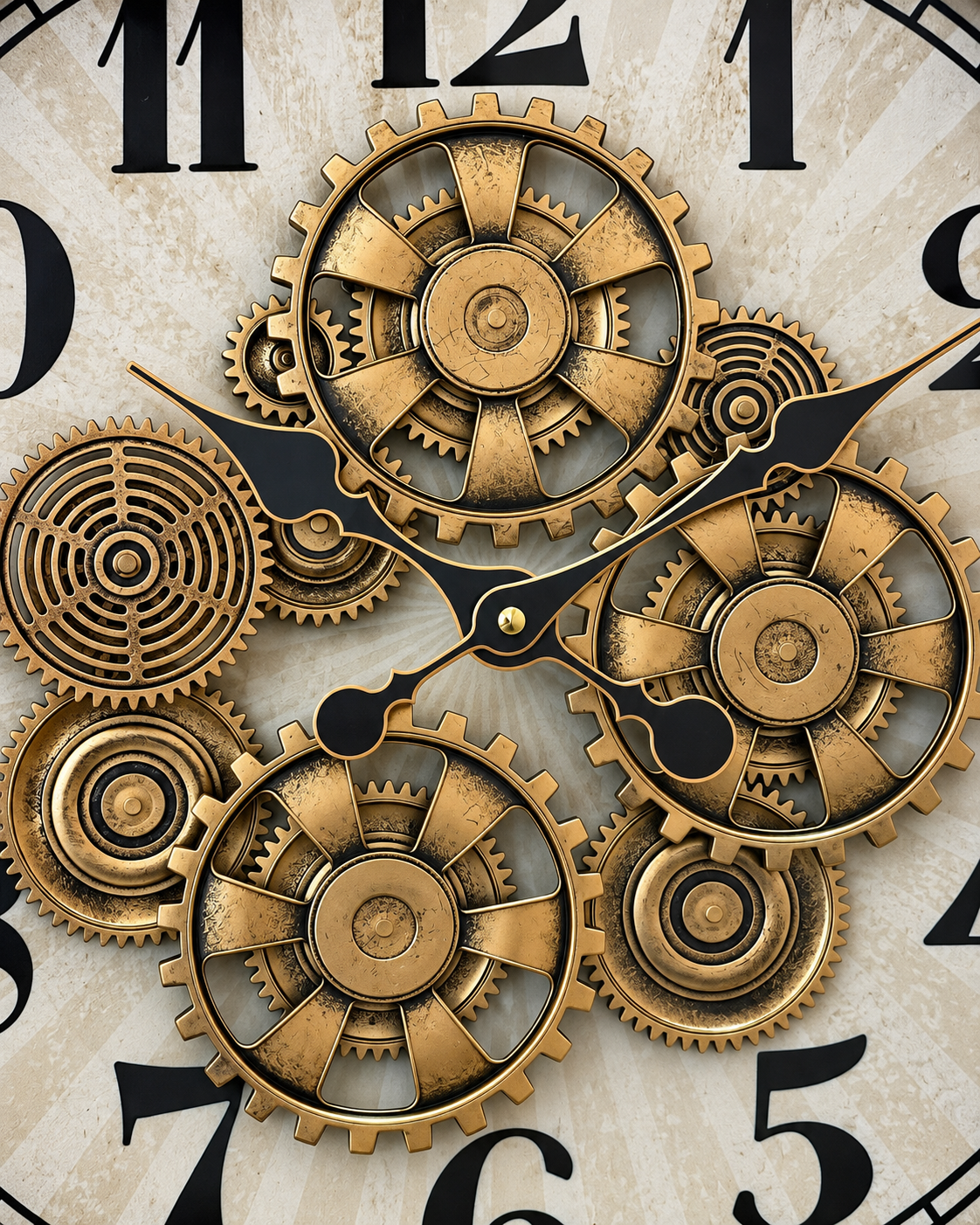 Timeless Charm Luxury Designer Silent Movement Wall Clocks for the Home With Moving Gear Mechanism Buy Wall Clock Online (Steel Body)