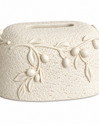 Botanical Relief Tissue Holder For Home - Beige