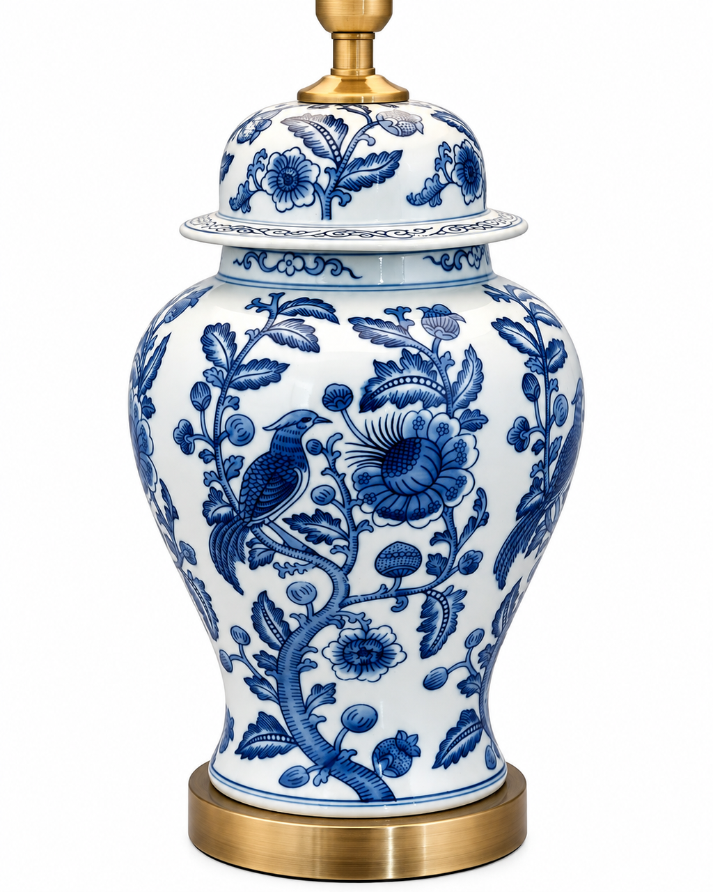 Porcelain Garden Designer Table Lamps for Living Room (Bird Shade)