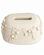 Botanical Relief Tissue Holder For Home - Beige