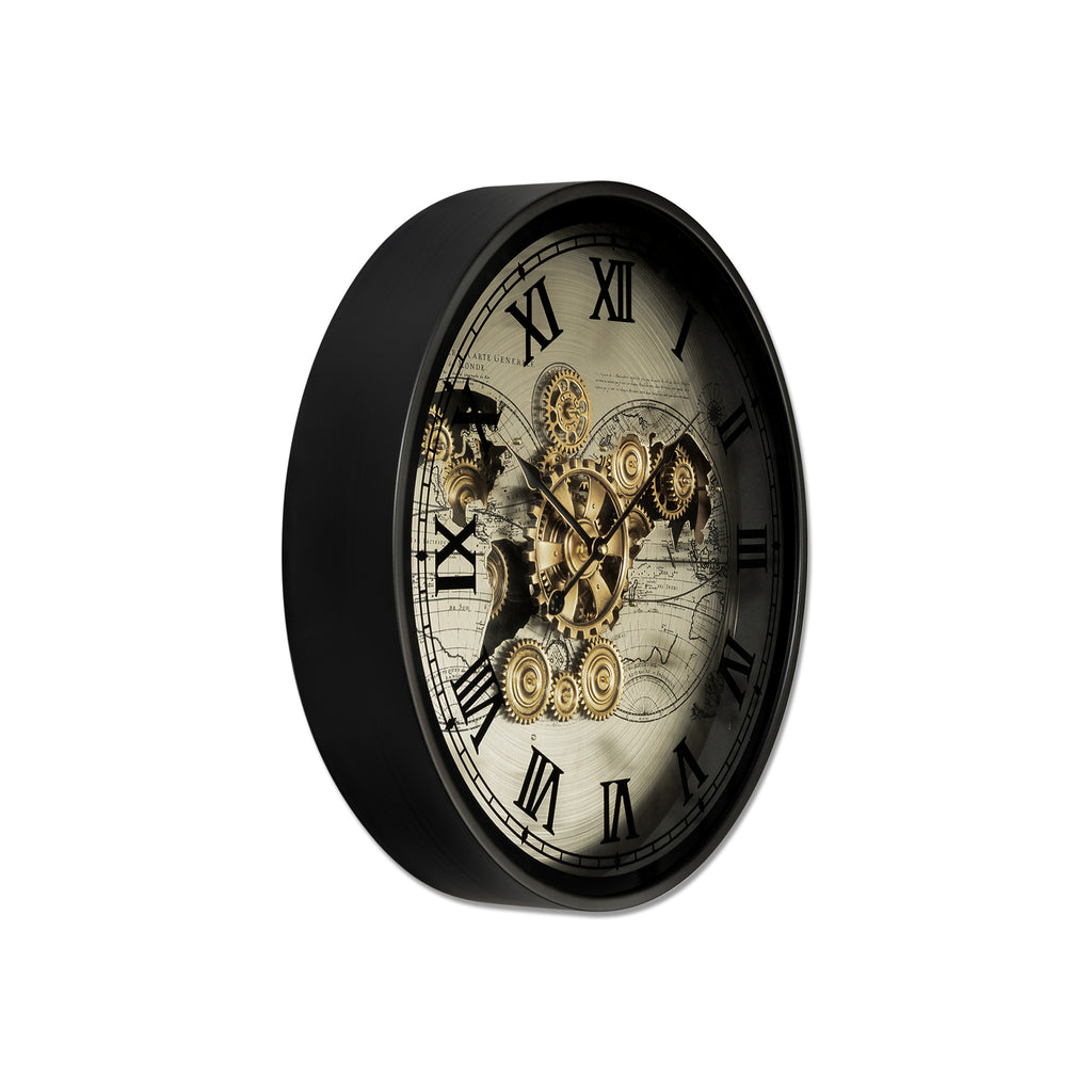 Moment Maker Luxury Designer Wall Clock With Moving Gear Mechanism Buy Wall Clock Online - Big (Steel Body)