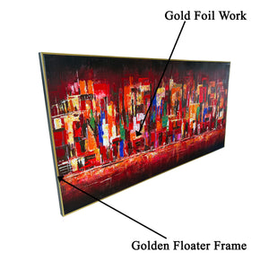 Artistic Amalgamation Painting For Home Decor (With Outer Floater Frame)