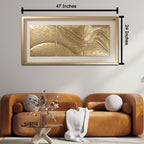 Golden Streamline Art Wall Decor Shadow Box & Item for Home Decoration